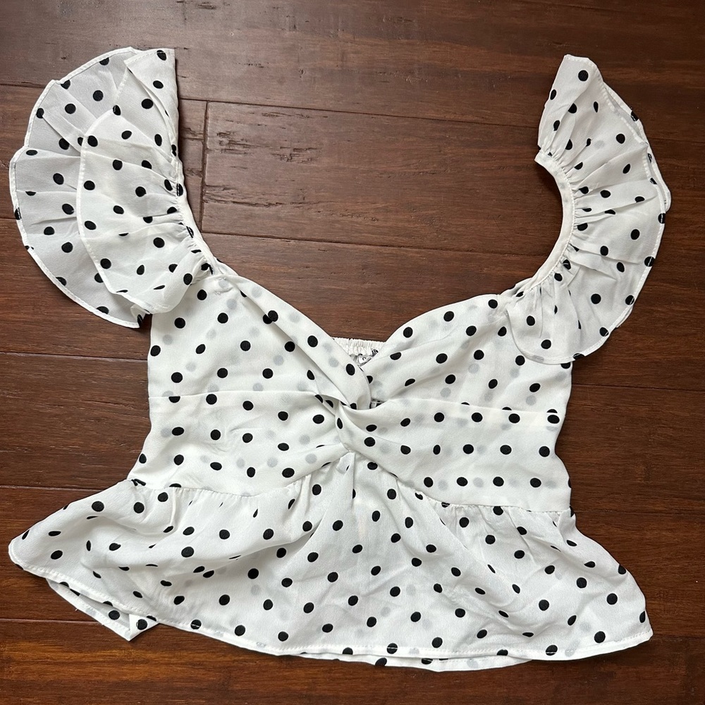 Polka dot crop top
